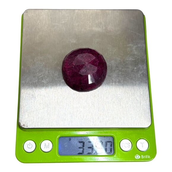 Natural Ruby Gemstone 33 grams Round Cut Loose Stone Jewelry Crafting 169 Carats - Picture 5 of 10